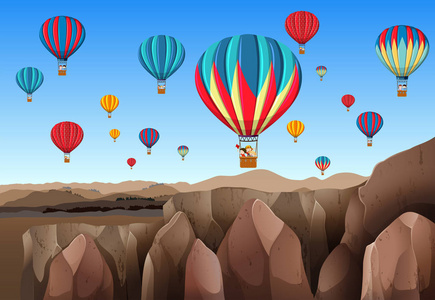乘坐热气球插图旅行图片