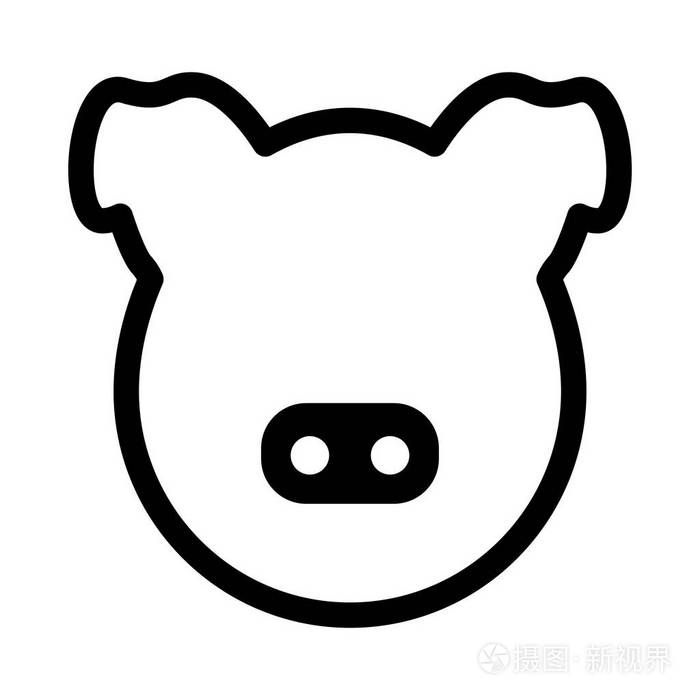猪头轮廓