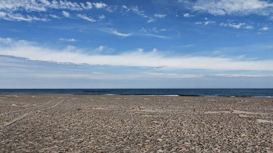 丹麦朱特兰西海岸的空海滩