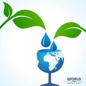拯救自然概念世界水日股票矢量