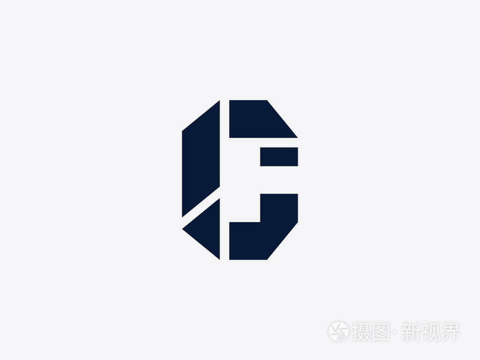 矢量字母c标志设计模板品牌和身份的字母标签字体标志隔离在背景上