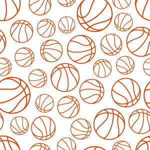 篮球球的无缝图案