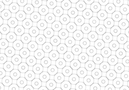 白色圆圈。 网页模板背景小册子封面或应用程序的抽象轮次模式。 材料风格。 几何圆圈三维渲染插图。