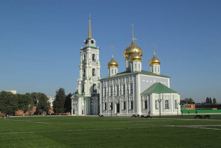 俄罗斯历史城镇图拉中世纪要塞正统大教堂克里姆林宫