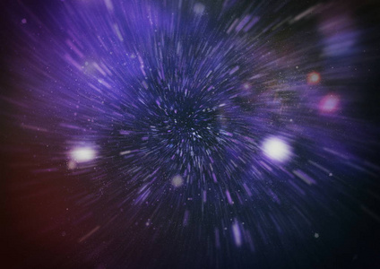 爆炸星与发光的粒子和线。 美丽的抽象射线背景。