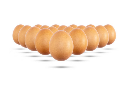 白色和棕色的卵