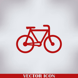 自行车。 自行车图标矢量。 自行车概念。
