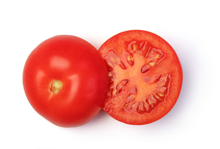 白色背景上分离的番茄樱桃