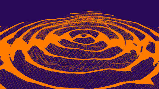引力波抽象二元三维插图