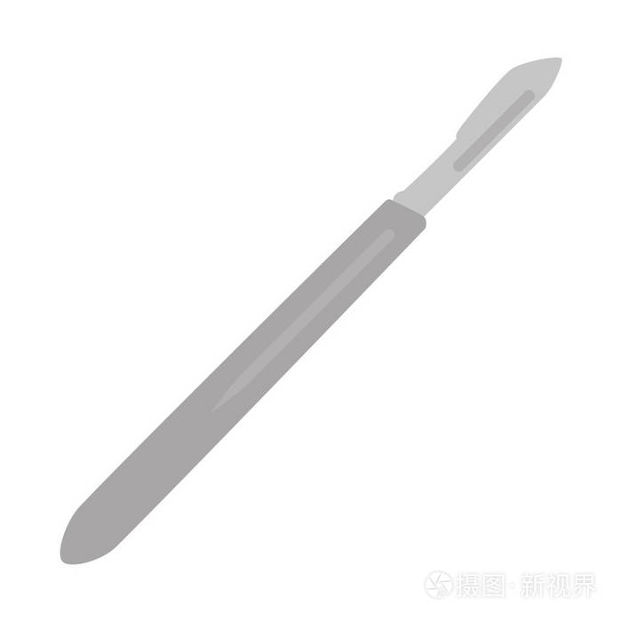 外科手术刀医学图标矢量插图设计
