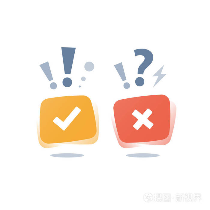 接受调查, 正确和错误的回答, 好的和坏的经验, 客户反馈, 服务评估