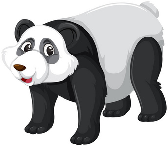 一个可爱的熊猫角色插图