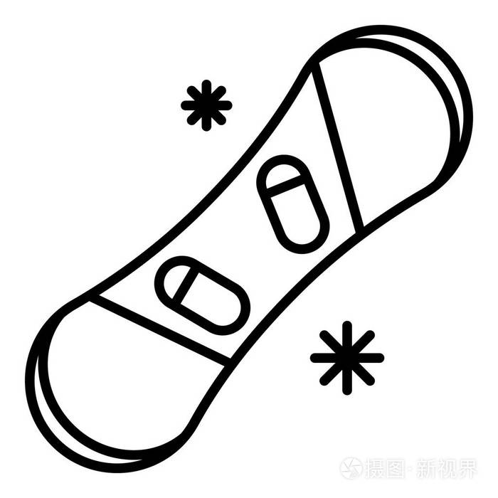 滑雪板图标, 轮廓样式