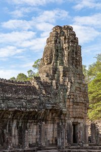 吴哥寺塔上的面孔暹粒柬埔寨