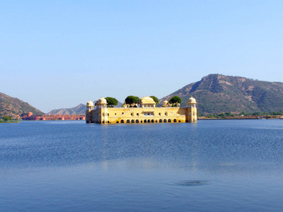 jal mahal 水宫位于萨格湖。斋浦尔, 拉贾斯坦邦, 印度, 亚洲