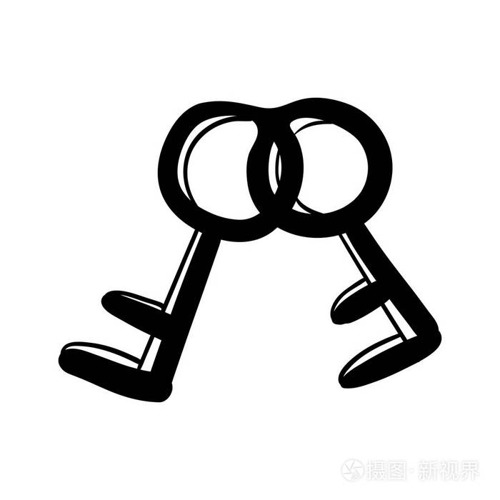 手绘黑色素描. 符号/符号/涂鸦. 孤立在白色背景上. 平面设计.