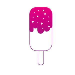 彩色剪影焦糖冰棒糖甜点矢量插图