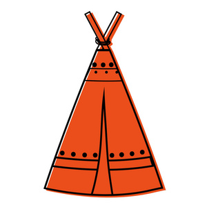 彩色营地，部落和民族，带有装饰性设计，矢量插图