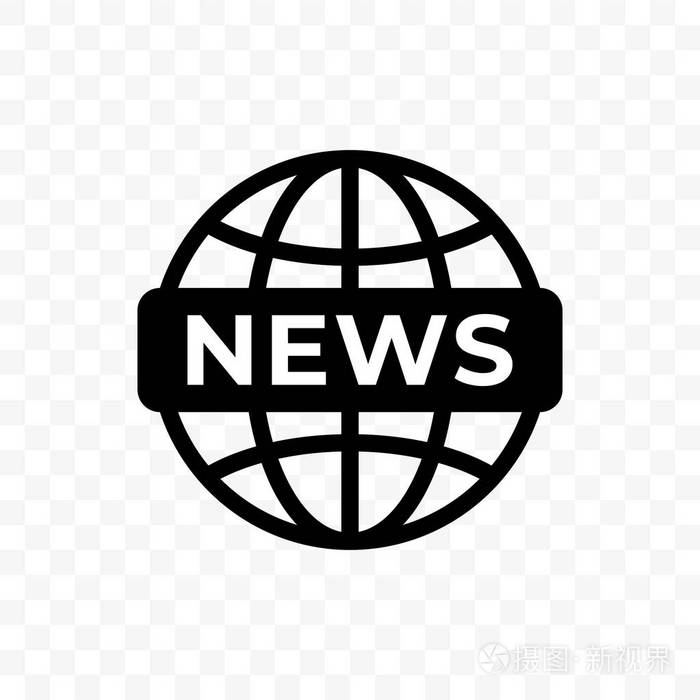 新闻世界全球矢量图标.网络通讯和应用程序线性符号