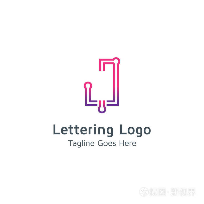 字母j设计字母表向量标志