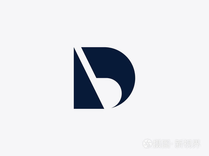 矢量字母d标志设计模板 品牌和身份的字母标签.