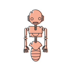 车身设计矢量图彩色机器人技术图片