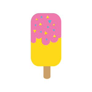 全彩色焦糖冰棒糖甜点矢量插图图片