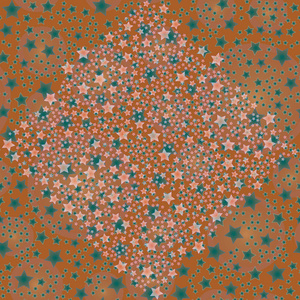 抽象的几何彩色无缝图案与星星。 矢量插图