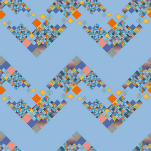 立方体和方形壁纸，无缝抽象矢量插图