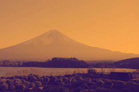 日本富士山。