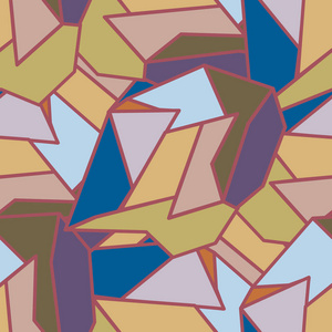 抽象几何彩色无缝图案矢量插图