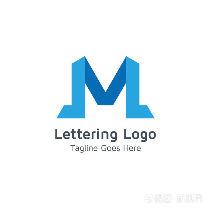 刻字m设计字母表向量标志