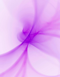 发光的紫色曲线在白色抽象背景。插图