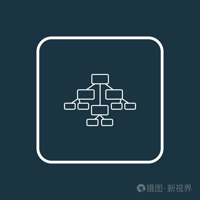 关系图图标行符号.时尚风格的优质隔离结构元素