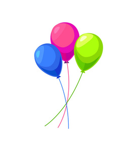 三色充气气球载体的分离