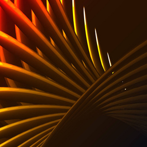 美丽的黄色抽象神奇的能量电螺旋扭曲宇宙火格子从线, 条, 棒, 棒闪闪发光发光的橙色背景。向量例证。纹理