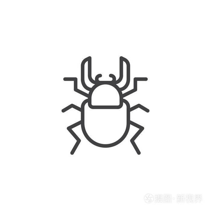 虫符号,标志插图.易生中风