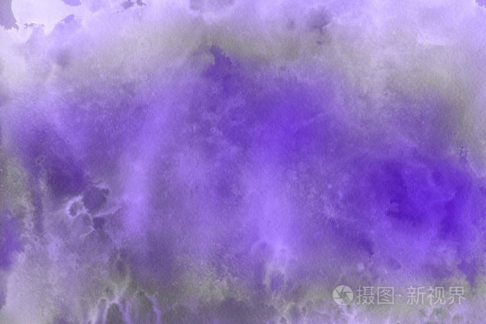 抽象鲜艳的紫罗兰色水彩背景装饰纹理