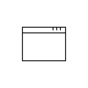 应用程序窗口轮廓图标。 标志和符号可用于白色背景上的Web徽标移动应用程序UIUX。