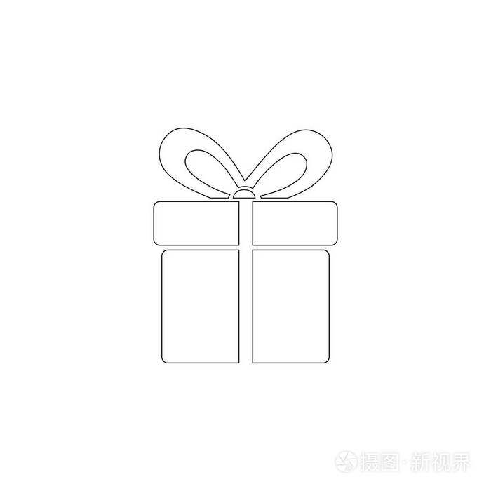 简单的平面矢量图标插图. 轮廓线符号可编辑笔画