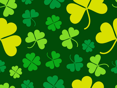 s Day background with shamrock. Vector illustration