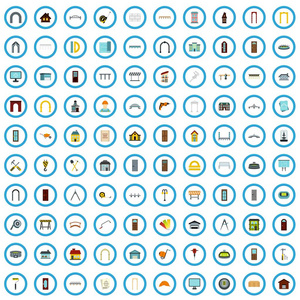 100 建筑业务图标设置 平风格
