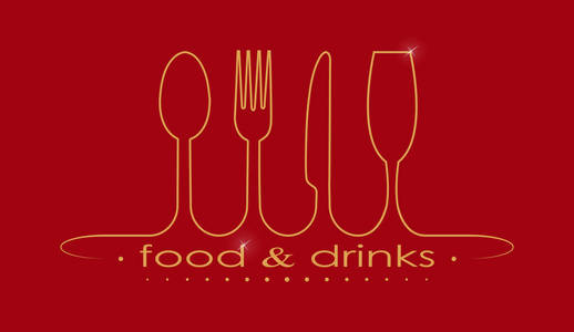 餐厅餐饮或餐饮菜单装饰标志