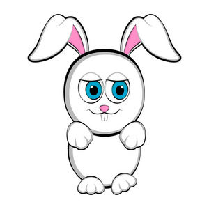 可爱的快乐复活节兔子