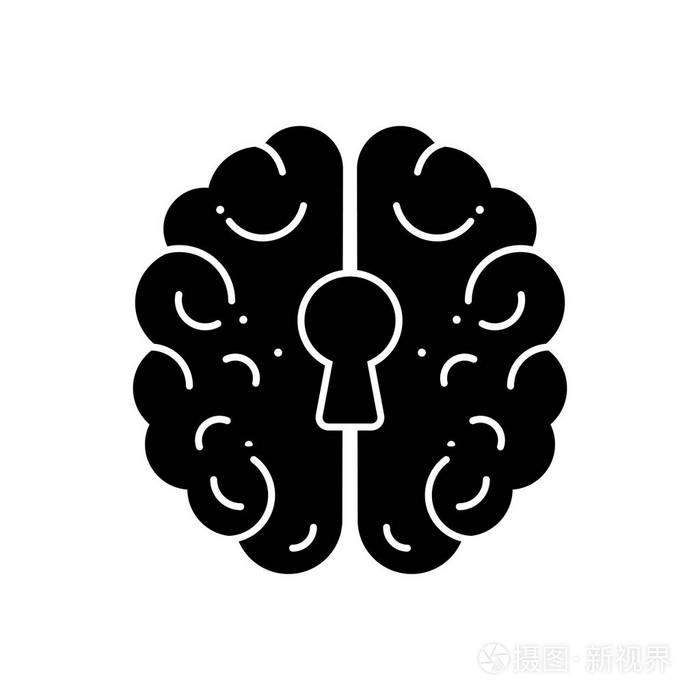 用于抑郁症的实心黑色图标