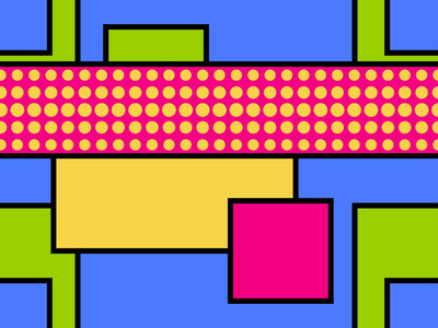 几何无缝图案在孟菲斯风格的80年代。 点和虚线。 包豪斯风格的元素。 矢量插图