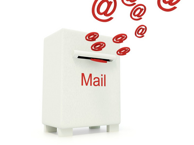 白色电子邮件框