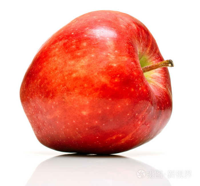 白底红苹果
