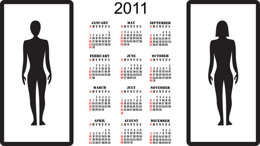 2011 年男人和女人日历