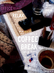 喝咖啡休息海报图片